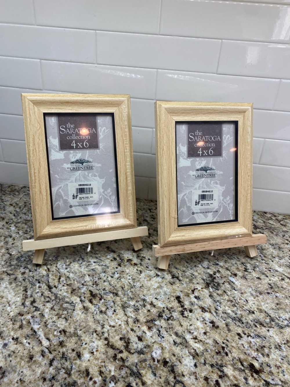 2 4x6 Natural Wood Frames & Easels - New by Greentree